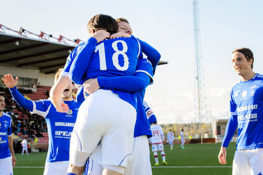 Sundsvalls spelare jublar