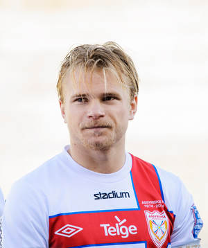 Assyriskas Christopher Brandeborn innan fotbollsmatchen i
