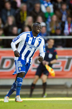 IFK Göteborgs Malick Mané grinar illa