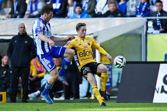 Elfsborgs Adam Lundqvist  och IFK Göteborgs Gustav Svensson