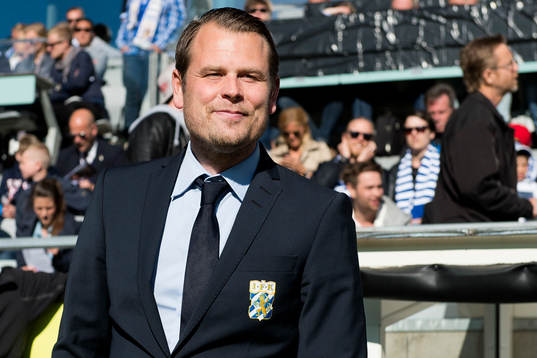 IFK Göteborgs tränare Mikael Stahre innan fotbollsmatchen