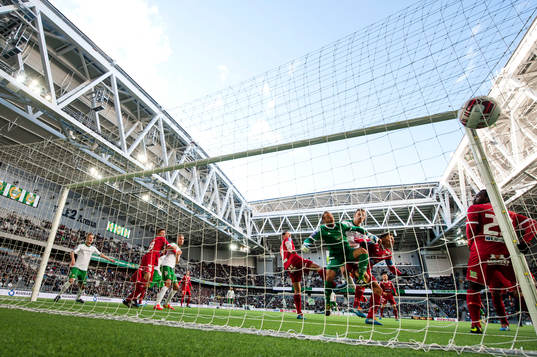 Hammarbys Thomas Guldborg Christensen gör 1-0
