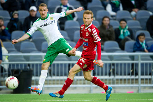 Hammarbys Fredrik Torsteinbø och Värnamos Tobias Englund