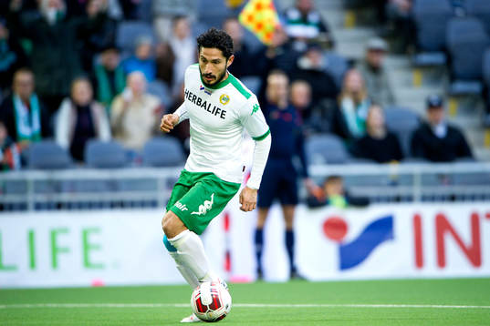 Hammarbys Pablo Piñones-Arce vinkas av för offside