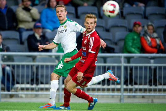 Hammarbys Fredrik Torsteinbø  och Värnamos Tobias Englund