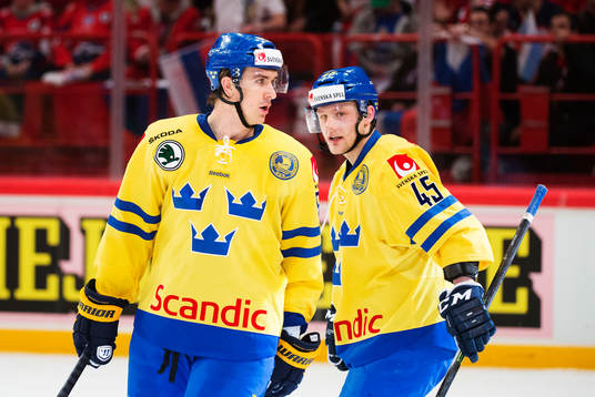 Sveriges Mikael Backlund och Oscar Möller