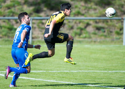 Hässleholms Diego Delgado  i matchen i div. lll mellan