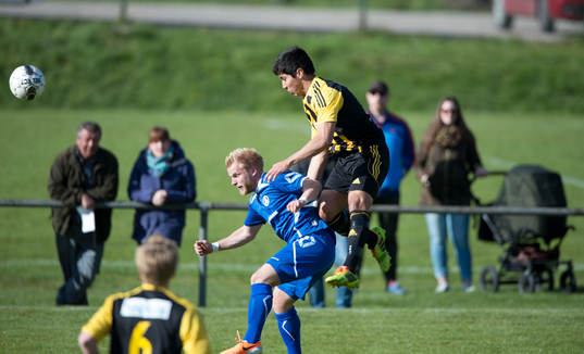 Hässleholms Diego Delgado  i matchen i div. lll mellan