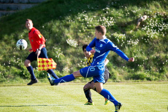 Hässleholms Diego Delgado  i matchen i div. lll mellan