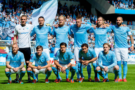Malmö FFs målvakt Robin Olsen, Erik Johansson, Filip