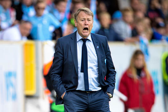 Malmö FFs tränare Åge Hareide skriker