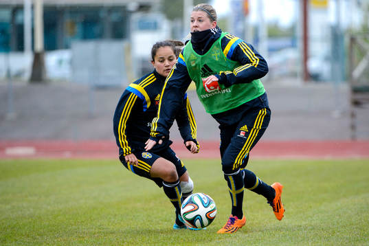 Sveriges Malin Diaz och Olivia Schough