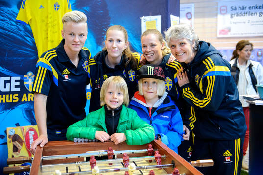 Sveriges Nilla Fischer, Emma Berglund, Sara Thunebro och