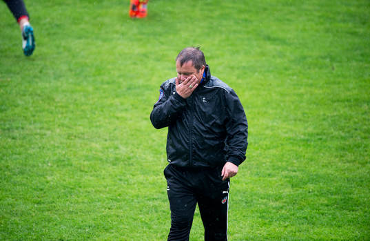 Helsingborgs tränare Roar Hansen vid Helsingborgs träning