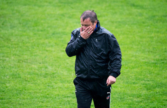 Helsingborgs tränare Roar Hansen vid Helsingborgs träning