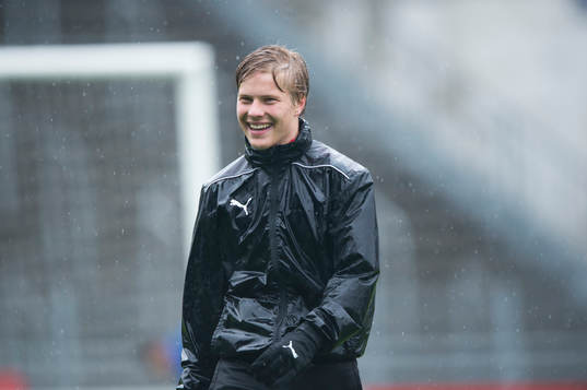 Helsingborgs Jere Uronen vid Helsingborgs träning