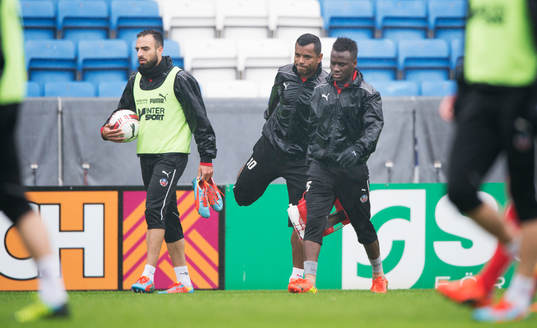 Helsingborgs Abdul Khalili, Alvaro Santos och David Accam