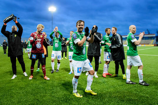 Jönköpings spelare jublar