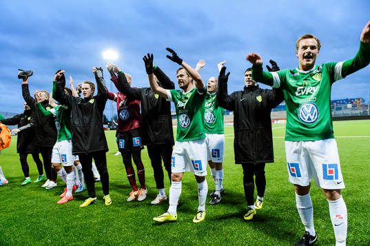 Jönköpings spelare jublar