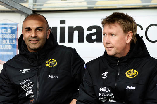 Elfsborgs tränare Jan Mian och assisterande tränare Peter