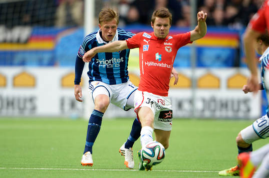 Kalmars Måns Söderqvist och Djurgårdens Emil Bergström