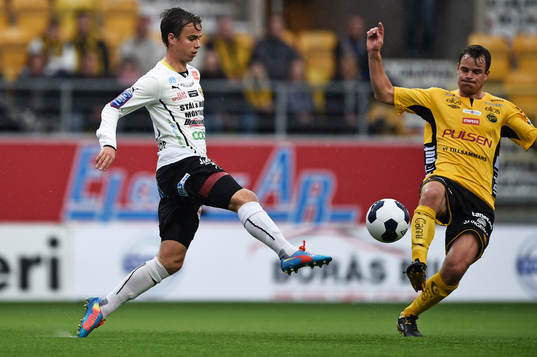 Mjällbys Andreas Blomqvist och Elfsborgs Mikkel Beckmann