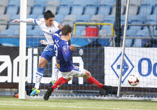 Mål 0-1 av Åtvidabergs Victor Sköldunder fotbollsmatchen