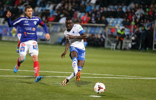 Mål 2-1 av Norrköpings Alhaji Kamara