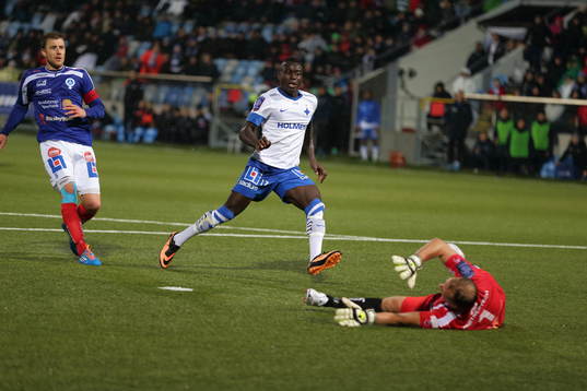 Mål 2-1 av Norrköpings Alhaji Kamara