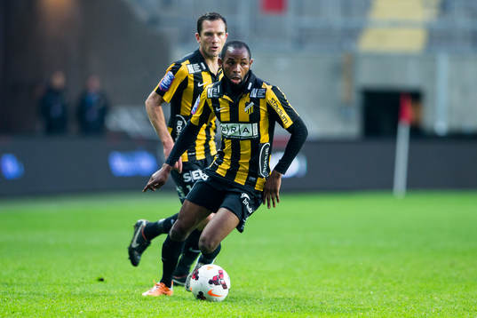 Häckens Rene Makondele och Martin Ericsson