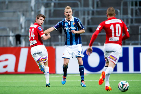 Kalmars Måns Söderqvist (tv) och Kalmars Tobias Eriksson