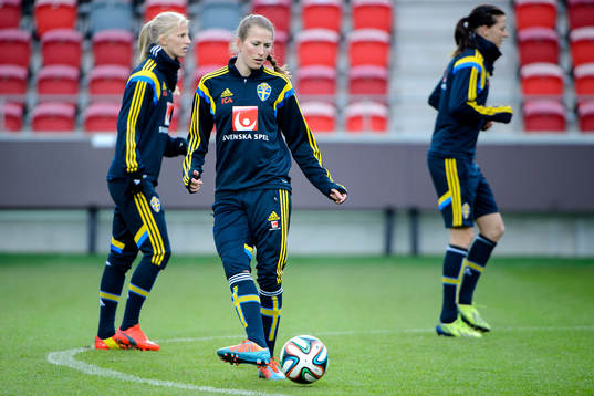 Sveriges Sofia Jakobsson och Emma Berglund