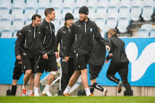 Malmö FFs Markus Rosenberg och Pontus Jansson
