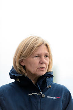 Skottlands förbundskapten Anna Signeul innan