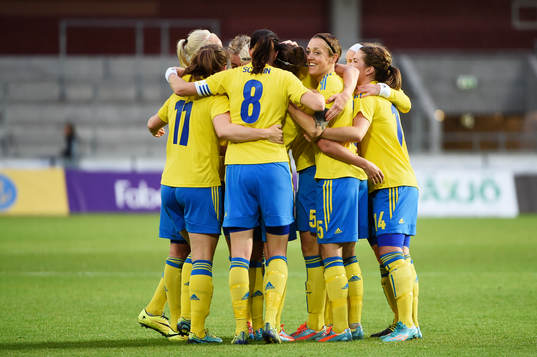Sveriges Lina Nilsson jublar