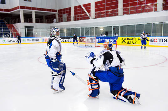 Målvakterna Joacim Eriksson och Anders Nilsson och andra