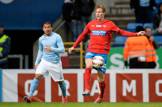 Helsingborgs Alexander Achinioti Jönsson i matchen i