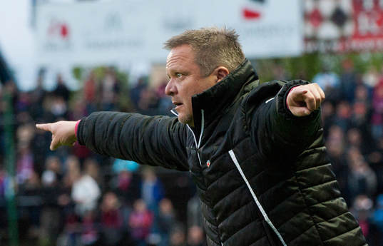 Helsingborgs tränare Roar Hansen i matchen i allsvenskan