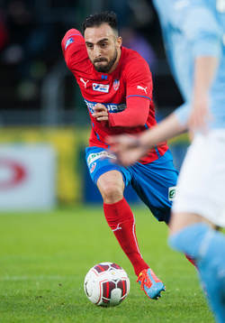 Helsingborgs Abdul Khalili i matchen i allsvenskan mellan