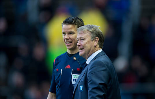 Malmös tränare Åge Hareide i matchen i allsvenskan