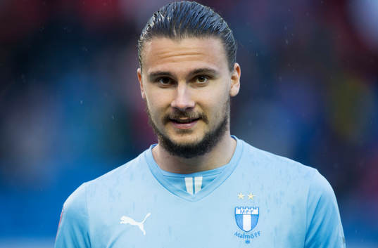 Malmös Erik Johansson i matchen i allsvenskan mellan