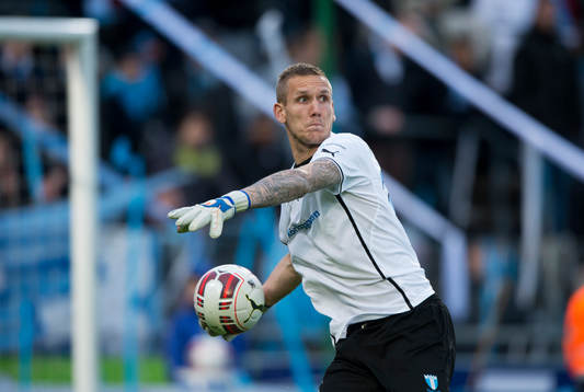 Malmös målvakt Robin Olsen i matchen i allsvenskan mellan