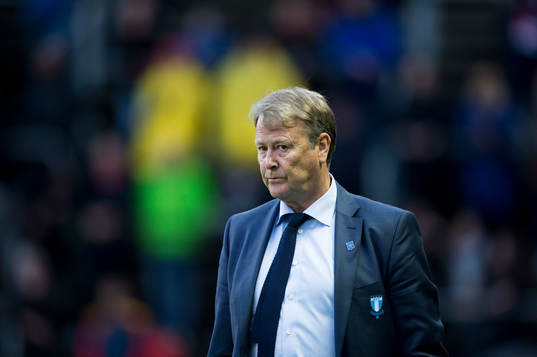 Malmös tränare Åge Hareide i matchen i allsvenskan