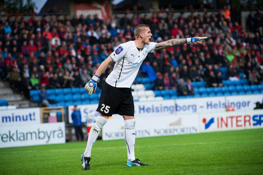 Malmös målvakt Robin Olsen i matchen i allsvenskan mellan