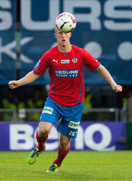 Helsingborgs Peter Larsson i matchen i allsvenskan mellan