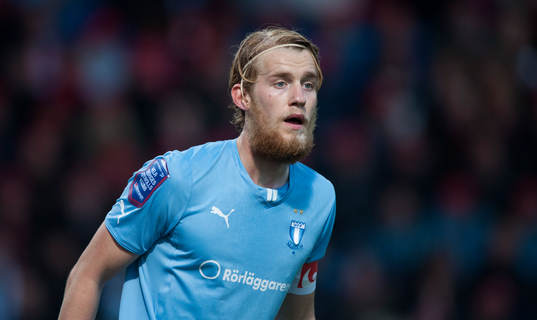 Malmös Filip Helander i matchen i allsvenskan mellan