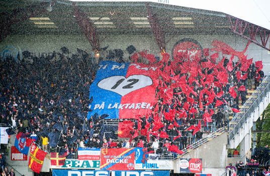 Helsingborgs supporters i matchen i allsvenskan mellan