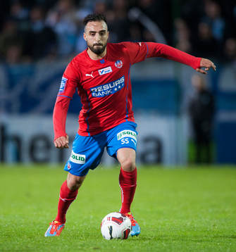 Helsingborgs Abdul Khalili i matchen i allsvenskan mellan