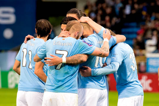 Malmö FFs spelare jublar