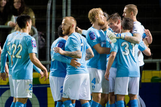 Malmö FFs spelare firar segern